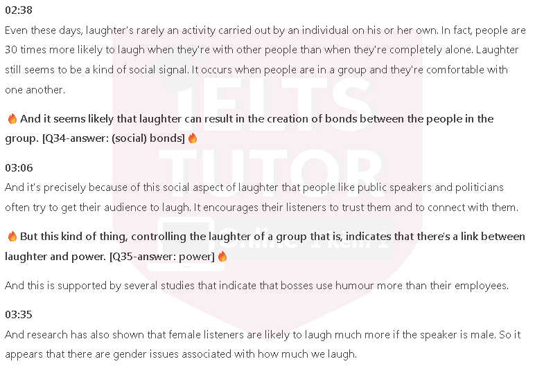 Laughter: Đề thi IELTS LISTENING (practice test) Laughter: Đề thi IELTS LISTENING (practice test)