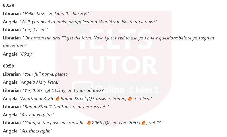 Library application form: Đề thi IELTS LISTENING (practice test) Library application form: Đề thi IELTS LISTENING (practice test)