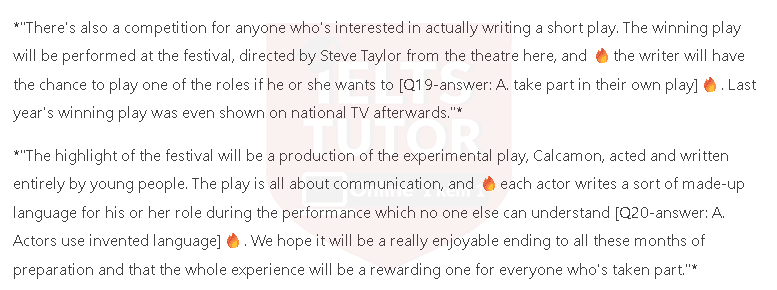 What information does the woman give about the following events at the Citadel theatre?: Đề thi IELTS LISTENING (actual test) What information does the woman give about the following events at the Citadel theatre?: Đề thi IELTS LISTENING (actual test)