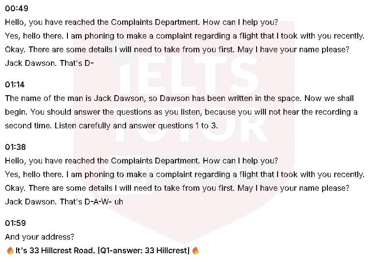 Complaint to the airport: Đề thi IELTS LISTENING (actual test) Complaint to the airport: Đề thi IELTS LISTENING (actual test)