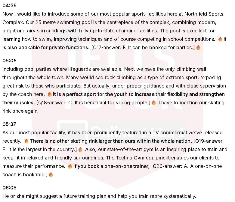 Đáp án What is the purpose of the talk?: Đề thi IELTS LISTENING Đáp án What is the purpose of the talk?: Đề thi IELTS LISTENING