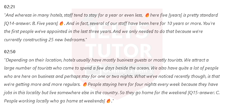 Talk to new hotel staff: Đề thi IELTS LISTENING (actual test) Talk to new hotel staff: Đề thi IELTS LISTENING (actual test)