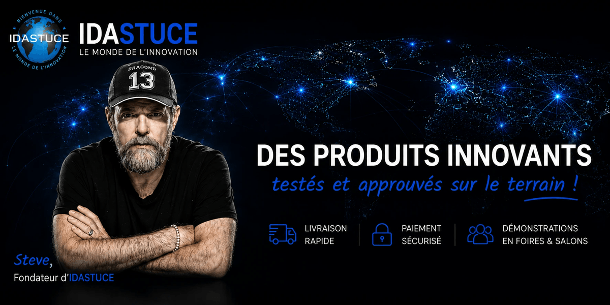 Des innovations utiles pour simplifier votre quotidien .Chez IDASTUCE, nous sélectionnons des produits innovants testés en conditions réelles afin d'améliorer votre quotidien. Découvrez nos solutions pour le nettoyage, l'entretien, le confort, les animaux, les accessoires pratiques et les produits exclusifs présentés en foires et salons. Notre objectif : proposer des produits efficaces, durables et utiles au quotidien. Microfibres haute performance ✓ Nettoyage vapeur Steam-it ✓ Produits animaux PetSpa ✓ Fibres CarbonFaser ✓ Solutions maison innovantes ✓ Produits démonstration foires et salons Des innovations utiles pour simplifier votre quotidien .Chez IDASTUCE, nous sélectionnons des produits innovants testés en conditions réelles afin d'améliorer votre quotidien. Découvrez nos solutions pour le nettoyage, l'entretien, le confort, les animaux, les accessoires pratiques et les produits exclusifs présentés en foires et salons. Notre objectif : proposer des produits efficaces, durables et utiles au quotidien. Microfibres haute performance ✓ Nettoyage vapeur Steam-it ✓ Produits animaux PetSpa ✓ Fibres CarbonFaser ✓ Solutions maison innovantes ✓ Produits démonstration foires et salons