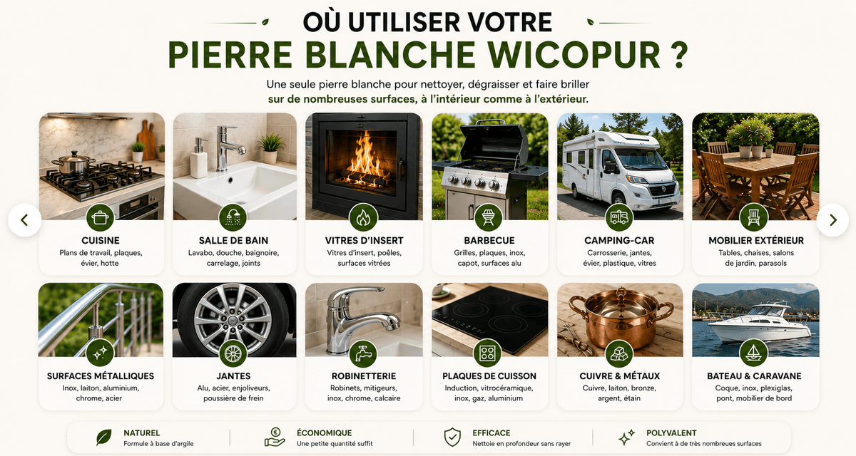 la pierre blanche ou pierre d'argile, nettoyant naturel et biodégradable avec une durée d'utilisation illimitée la pierre blanche ou pierre d'argile, nettoyant naturel et biodégradable avec une durée d'utilisation illimitée