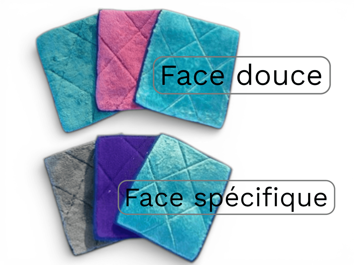 Fibre laveur Nanotuch avec face douce pour laver et face spécifique pour traces tenaces ou surfaces délicates Fibre laveur Nanotuch avec face douce pour laver et face spécifique pour traces tenaces ou surfaces délicates