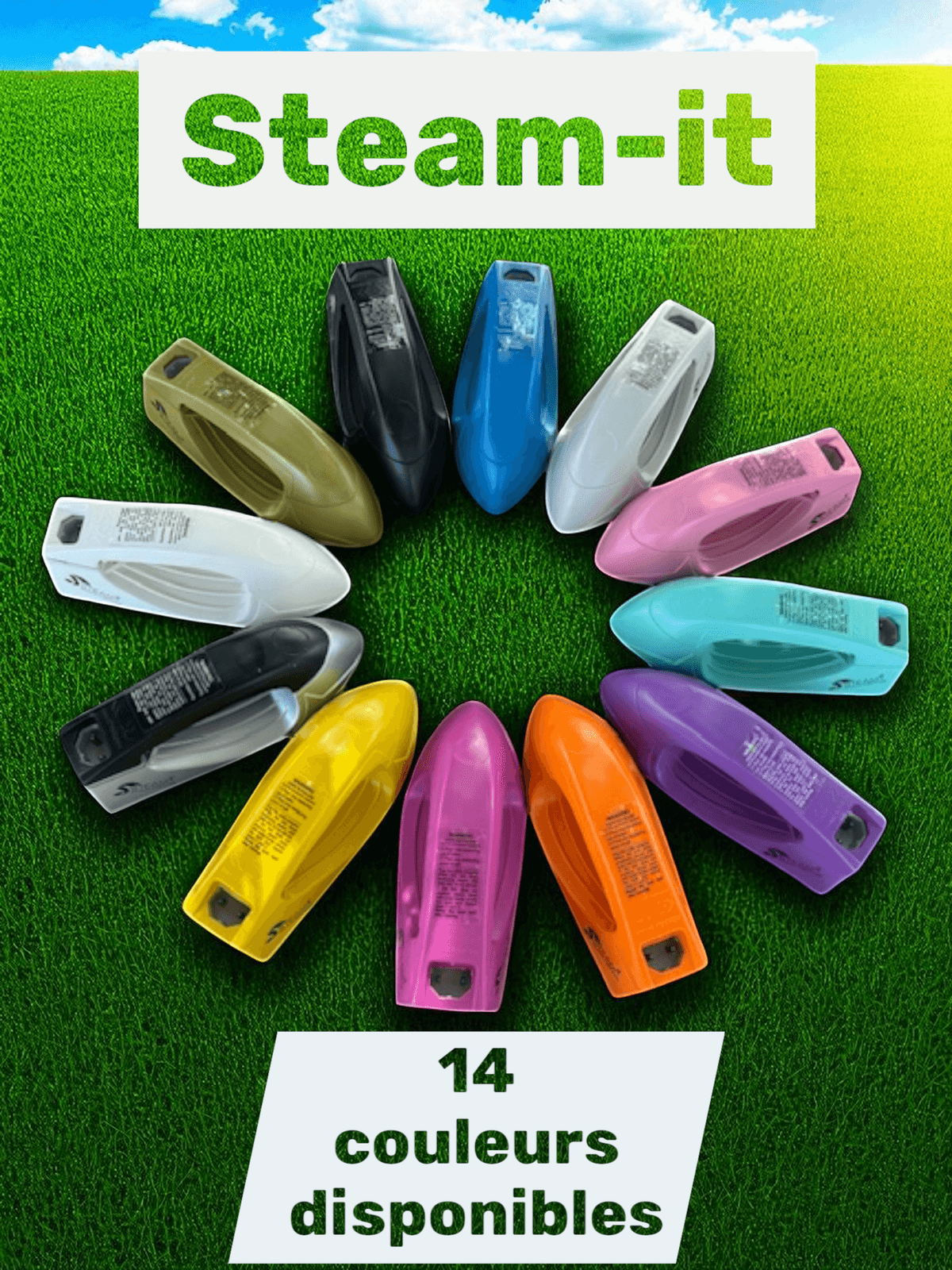 Mini défroisseur vertical Steam-it – fer à repasser portable à vapeur pour vêtements lisses en un clin d’œil.  Mini défroisseur vertical Steam-it – fer à repasser portable à vapeur pour vêtements lisses en un clin d’œil.