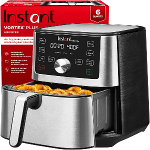 Instant Vortex Plus 6‑in‑1 Air Fryer with rotisserie basket Instant Vortex Plus 6‑in‑1 Air Fryer with rotisserie basket
