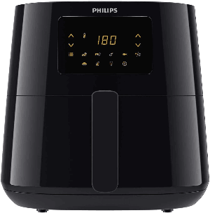 Philips Essential 3‑qt air fryer on small countertop Philips Essential 3‑qt air fryer on small countertop