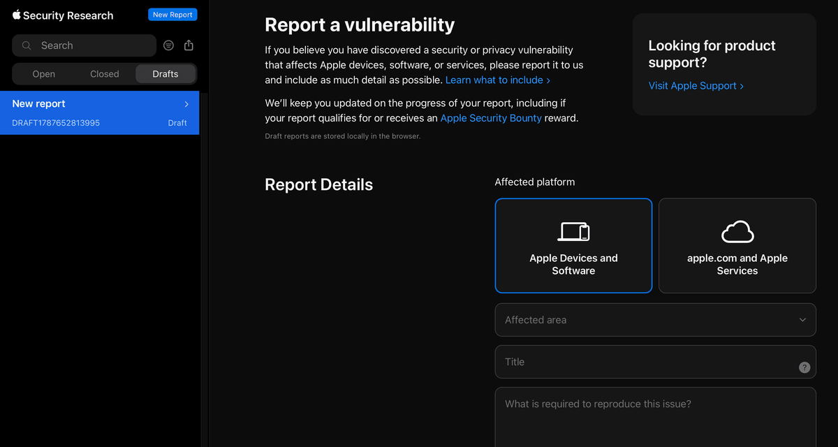 Report Security Incident to Apple Security Report Security Incident to Apple Security