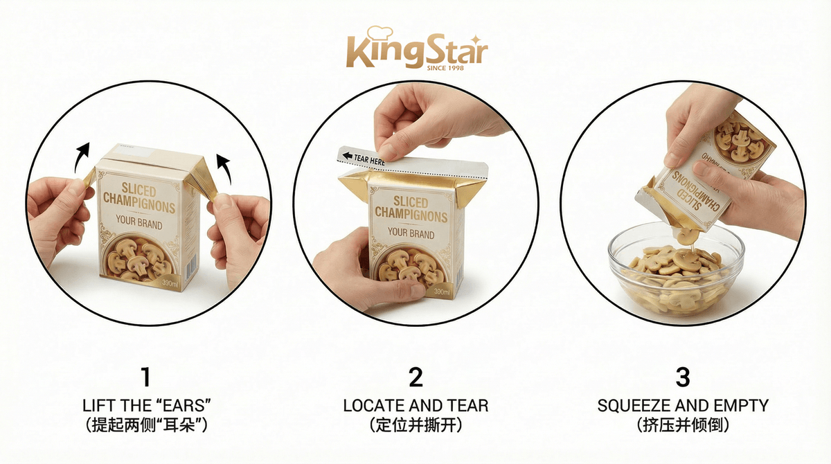 Your brand Sliced Champignons Tetra Recart Open Guide Your brand Sliced Champignons Tetra Recart Open Guide