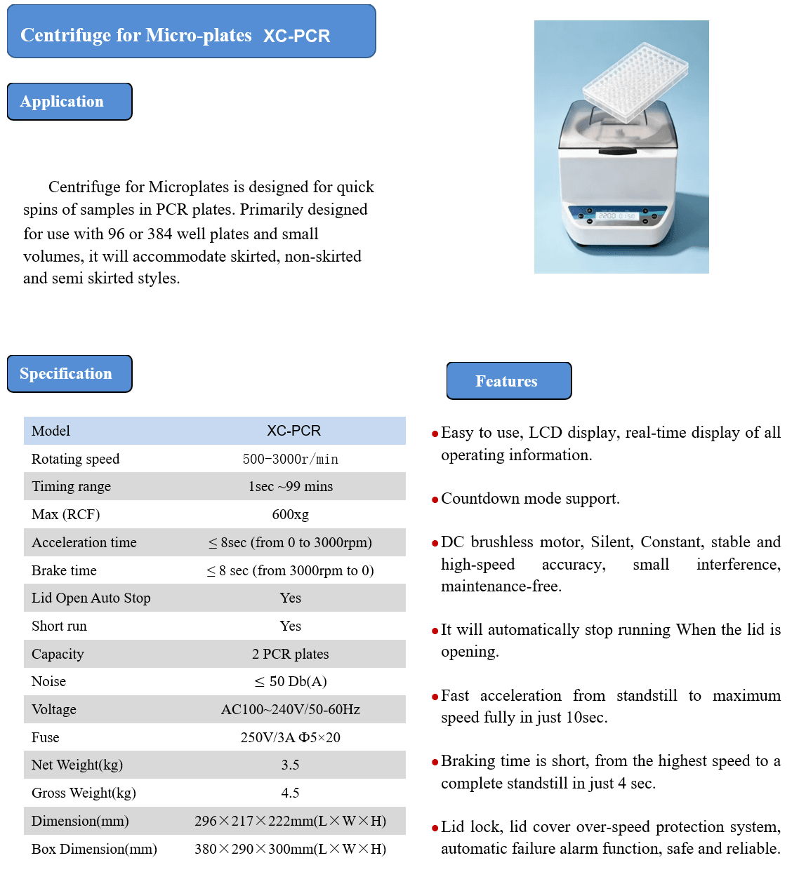 XC-10K mini centrifuge (MINISPIN) 1
