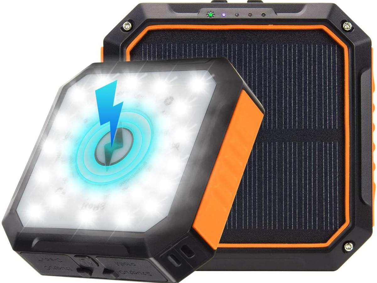 Solar Power Bank 10000Mah with LED