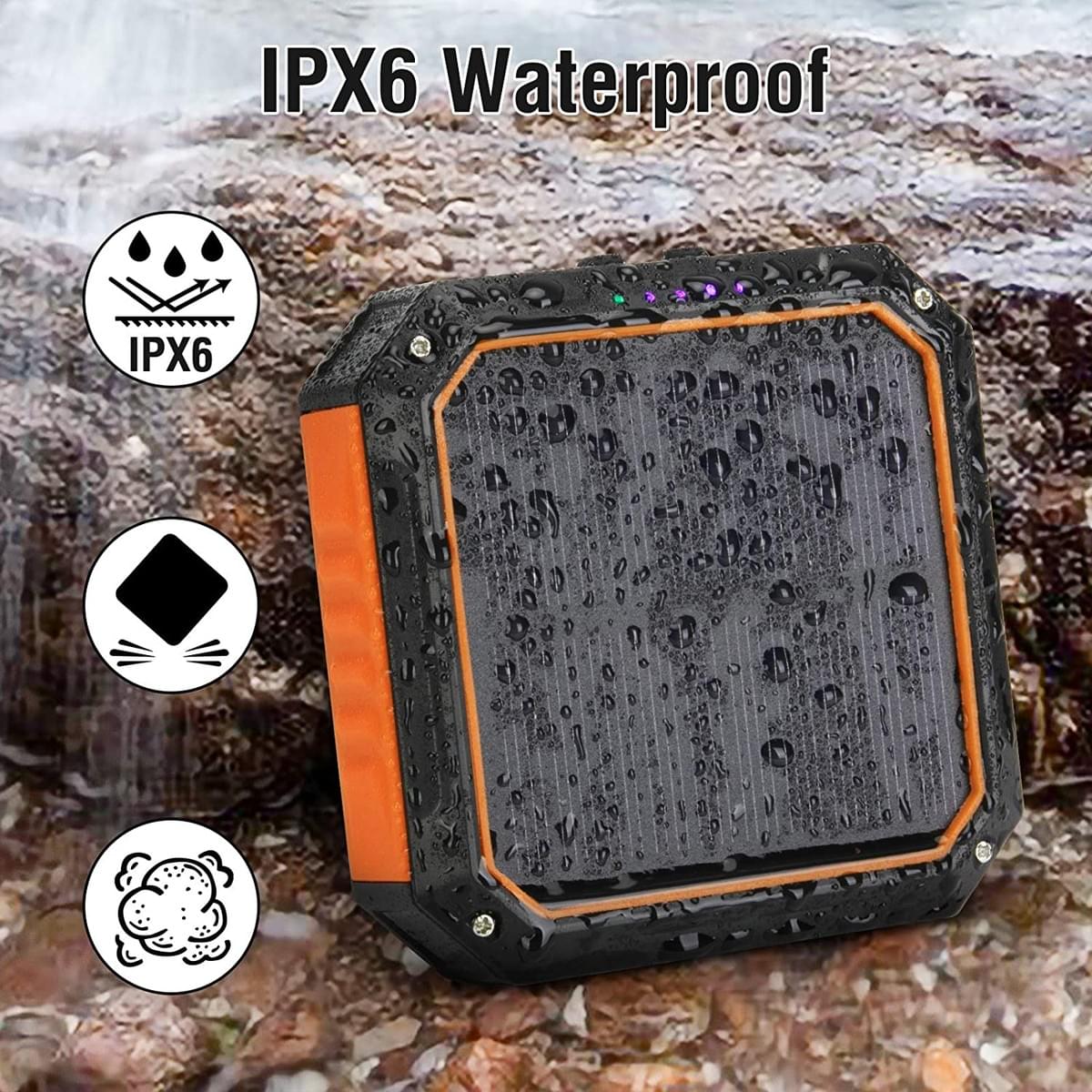 Solar Power Bank 10000Mah with LED