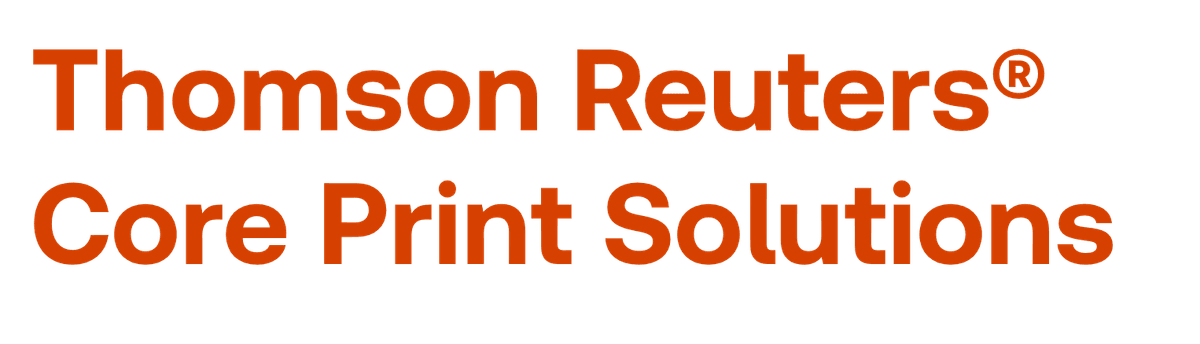Thomson Reuters Core Print Solutions logo Thomson Reuters Core Print Solutions logo