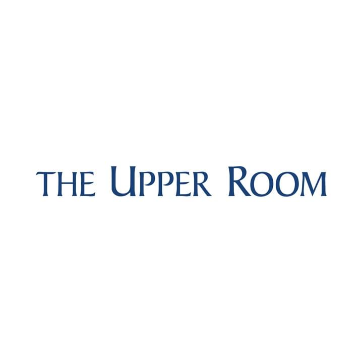 Word mark blue letters on white background The Upper Room logo Word mark blue letters on white background The Upper Room logo