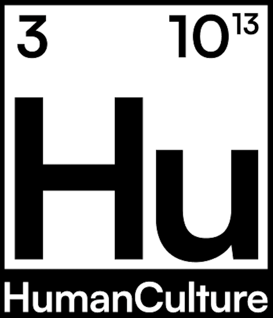 HumanCulture logo styled like a periodic table element with Hu symbol atomic number 3 and mass 1013 HumanCulture logo styled like a periodic table element with Hu symbol atomic number 3 and mass 1013