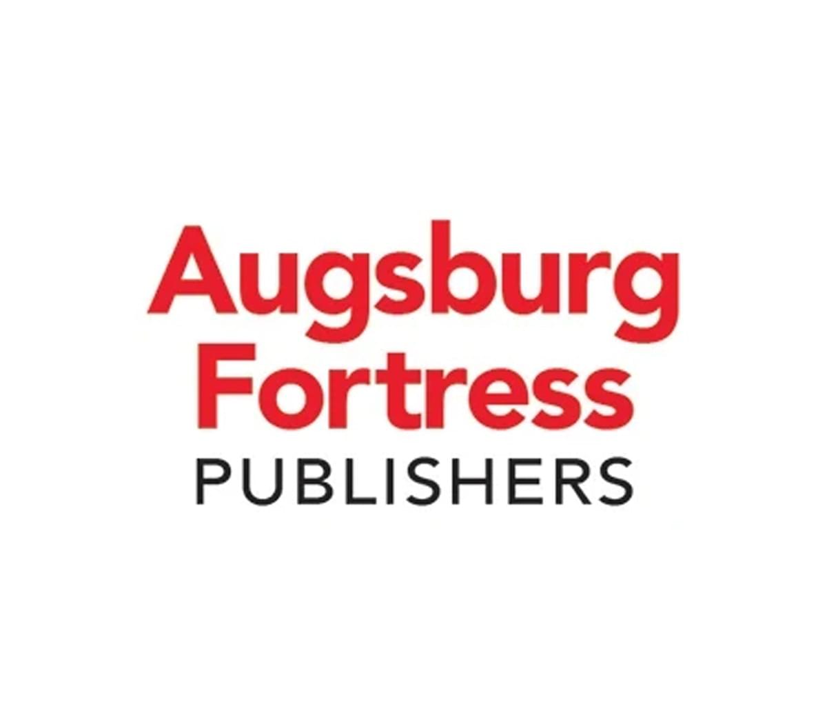 Augsburg Fortress Publishers logo with bold red Augsburg Fortress text above black Publishers text Augsburg Fortress Publishers logo with bold red Augsburg Fortress text above black Publishers text