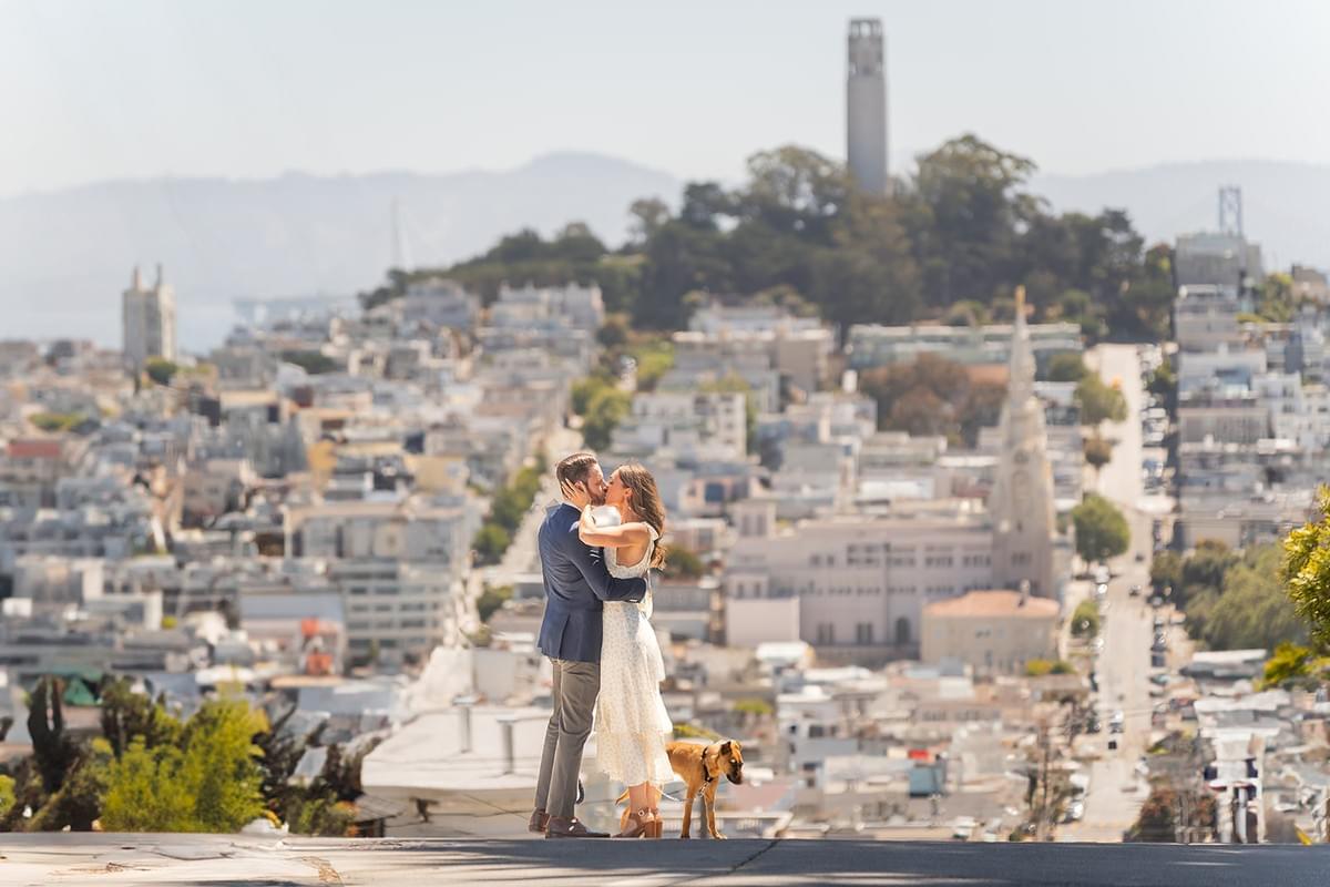 sf Bay Area proposal photos with cost tower in the background sf Bay Area proposal photos with cost tower in the background