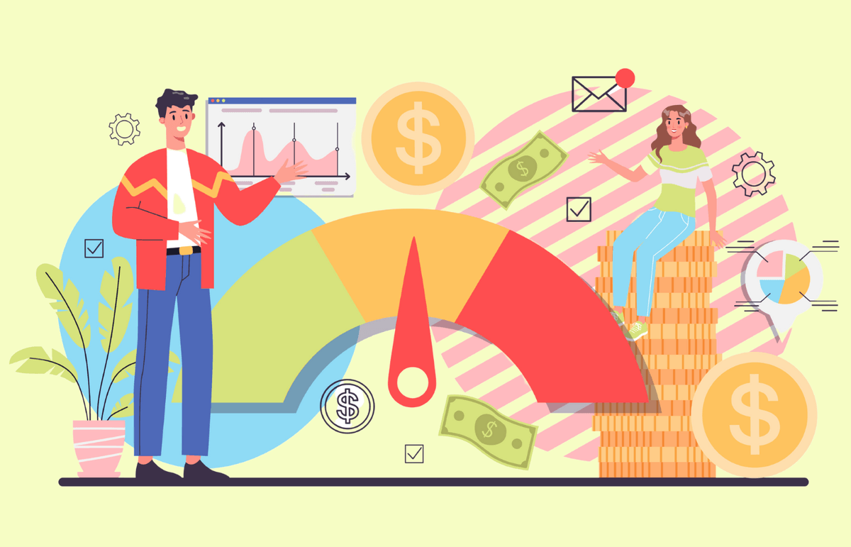 An illustration showing communication costs and the calculation of conversion rates following a communication investment. An illustration showing communication costs and the calculation of conversion rates following a communication investment.