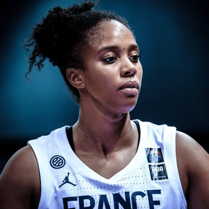 Iliana looks focused on the court wearing France jersey Iliana looks focused on the court wearing France jersey