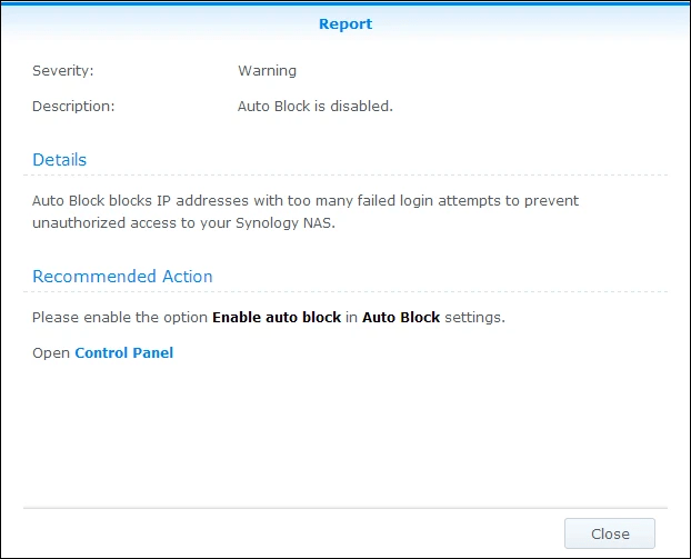 Enable auto block and account protection Enable auto block and account protection