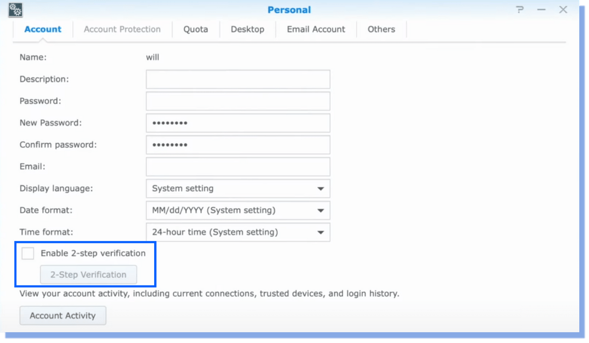 Enable 2-step verification Enable 2-step verification