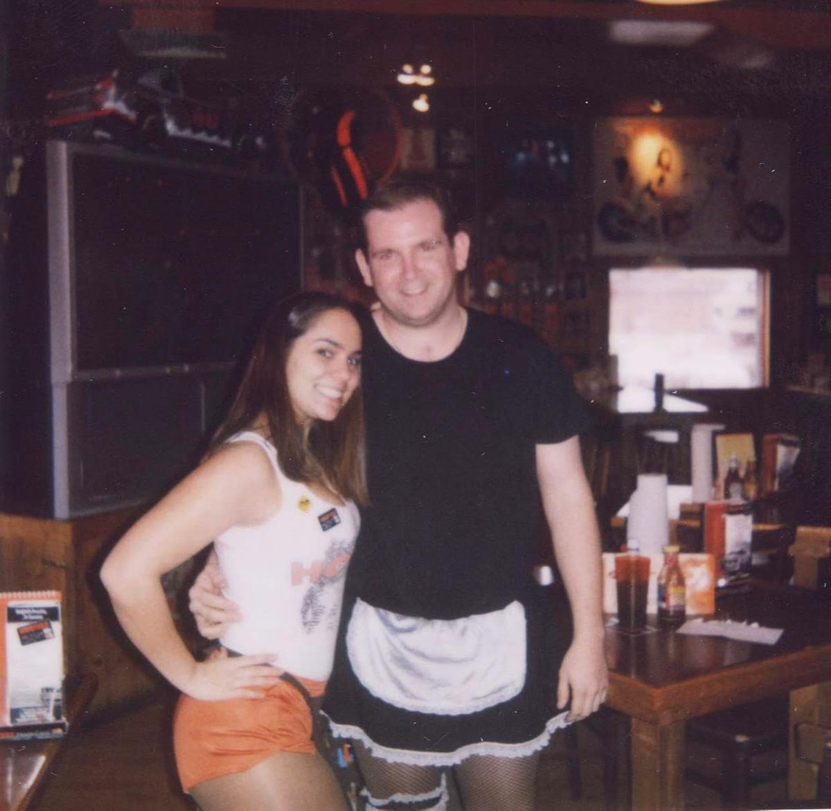 Shawn's very first outing as Shawna the Maid in a makeshift French maid costume at Hooters of Rockville, MD Shawn's very first outing as Shawna the Maid in a makeshift French maid costume at Hooters of Rockville, MD