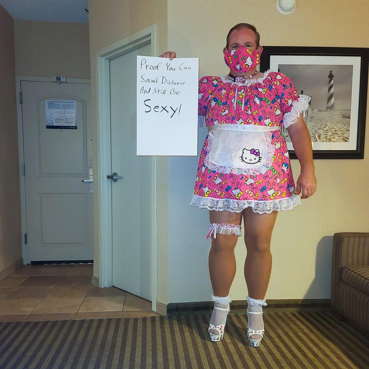 Shawn's fan-favorite outfit, the Hello Kitty French maid uniform, got a recent Covid upgrade with the addition of a matching mask for the sake of social distancing. Shawn's fan-favorite outfit, the Hello Kitty French maid uniform, got a recent Covid upgrade with the addition of a matching mask for the sake of social distancing.