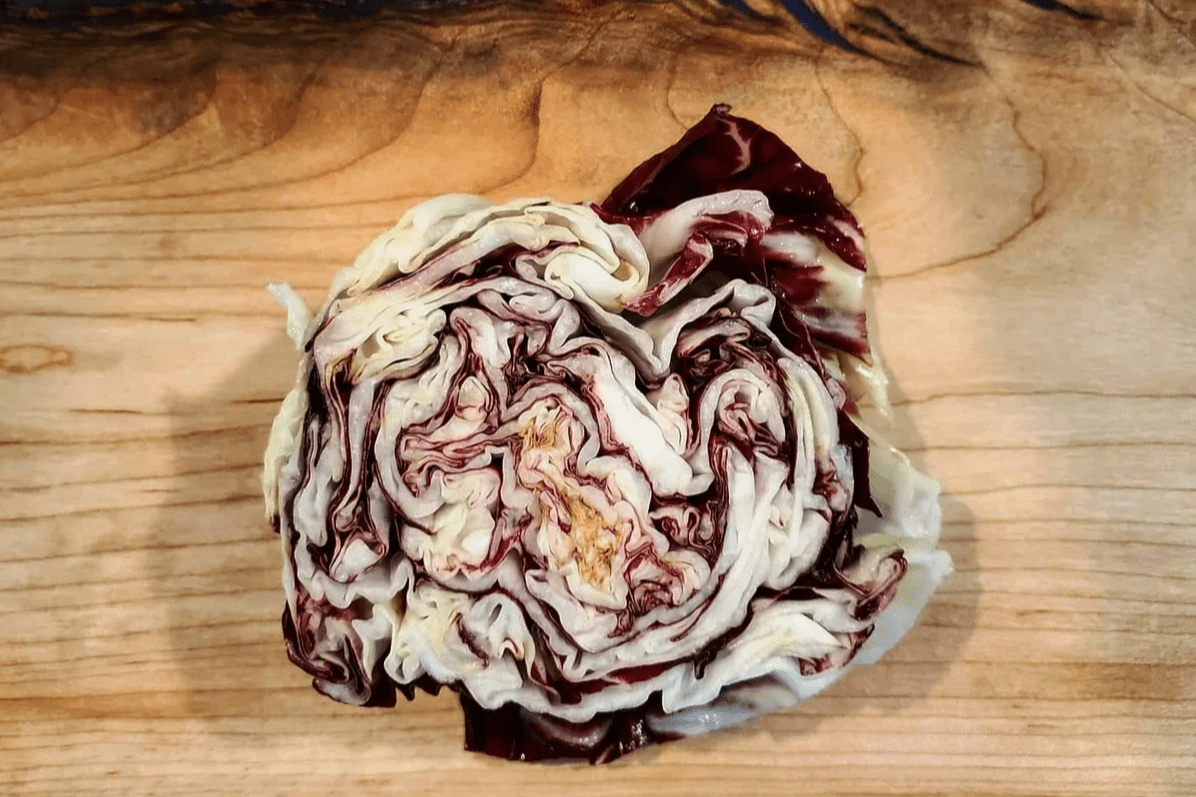 radicchio cut in half radicchio cut in half