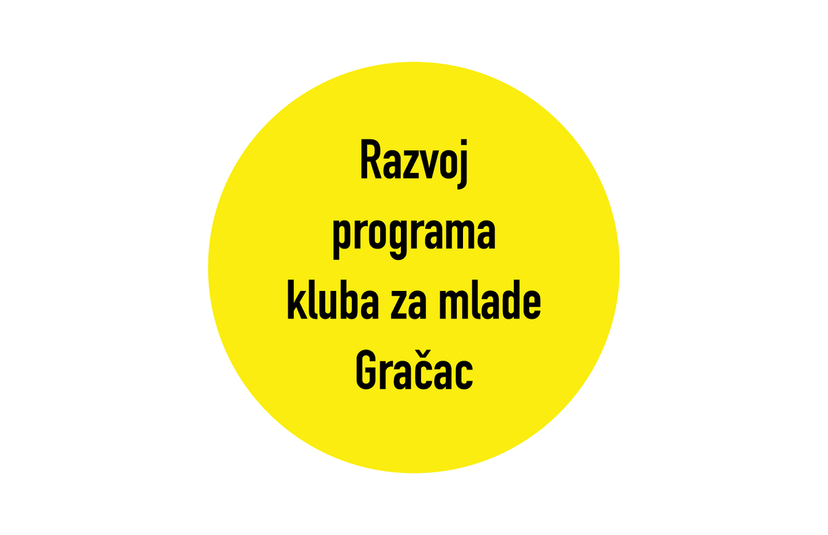 Razvoj programa kluba za mlade Gračac Razvoj programa kluba za mlade Gračac