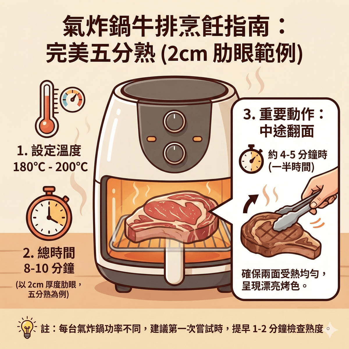 氣炸鍋牛排烹飪指南-第一牛肉OneBeef 氣炸鍋牛排烹飪指南-第一牛肉OneBeef