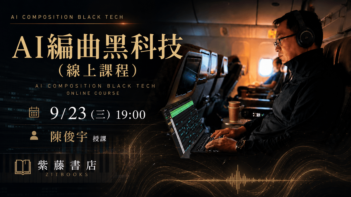 AI編曲黑科技 9/23 (週三) 7:00-7:50 (四週團體課) 9/6前早鳥優惠價!
