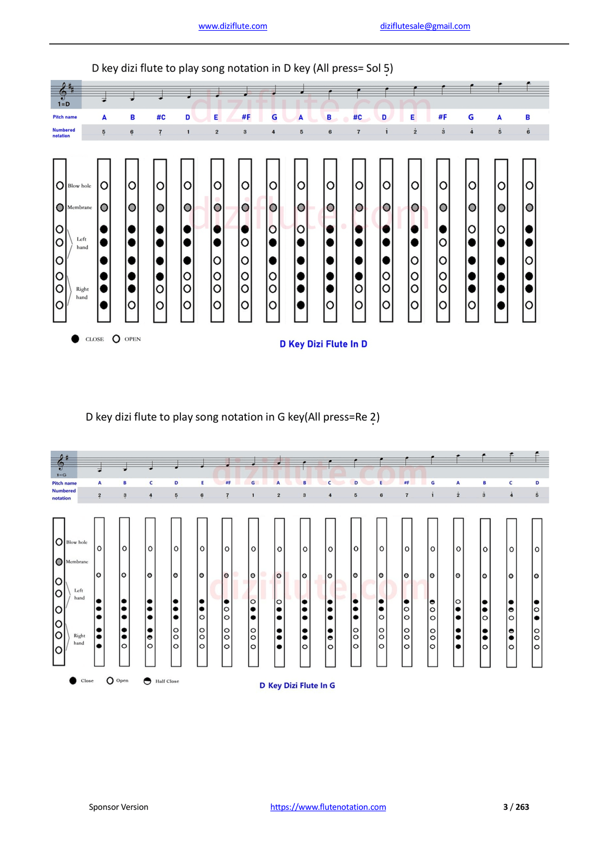 Chinese Dizi Flute Exercise Notation Book (Systematically learn starting from very beginner)