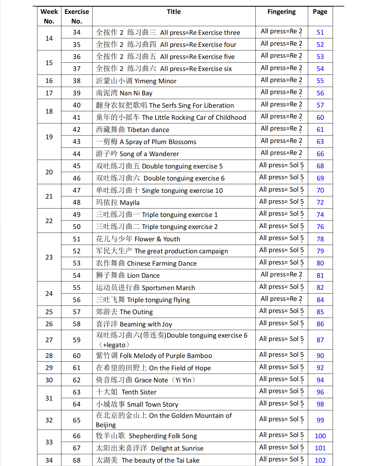 D Key Dizi Flute Learning Exercise Notation Book (Step by step for beginner)