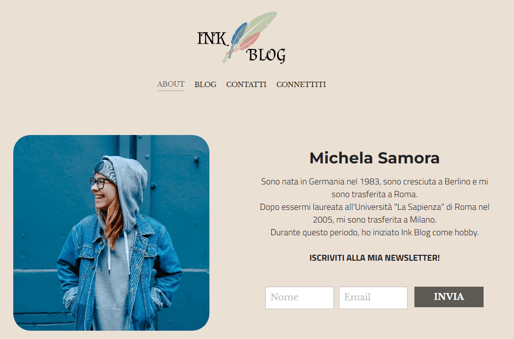 Strikingly - Tema di blog Ink Strikingly - Tema di blog Ink