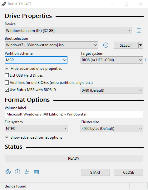 Rufus 3.5.1497 Portable USB Rufus 3.5.1497 Portable USB