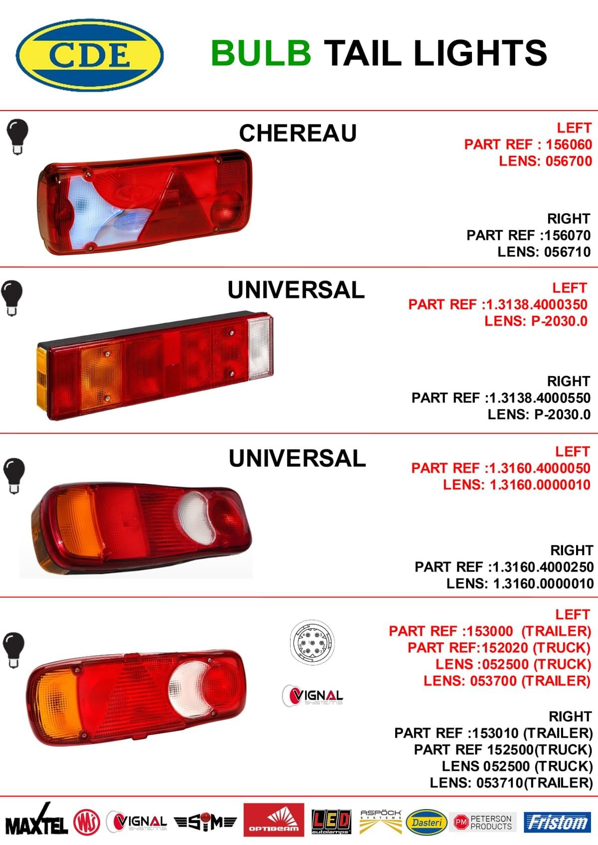 CDE CATALOGUE 2023 LED TAIL LIGHTS CDE CATALOGUE 2023 LED TAIL LIGHTS