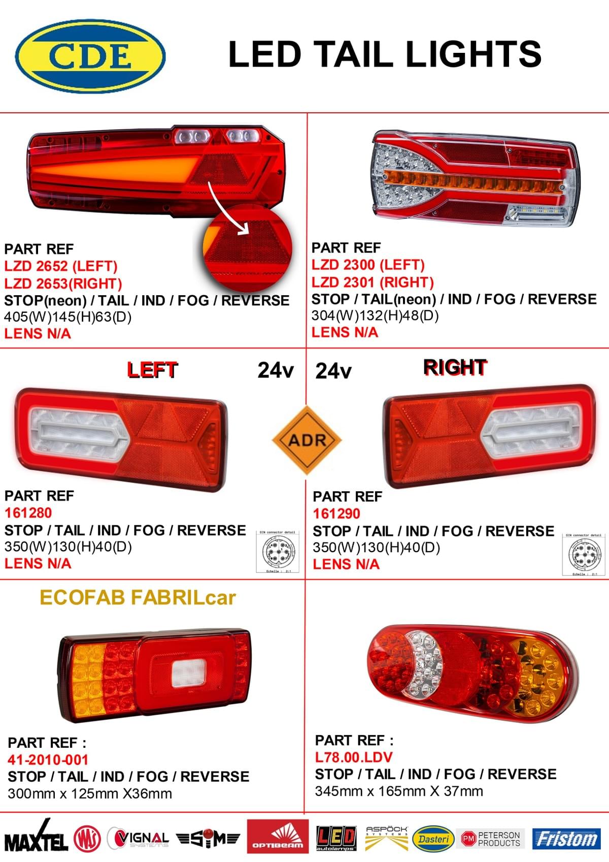 CDE CATALOGUE 2023 LED TAIL LIGHTS CDE CATALOGUE 2023 LED TAIL LIGHTS