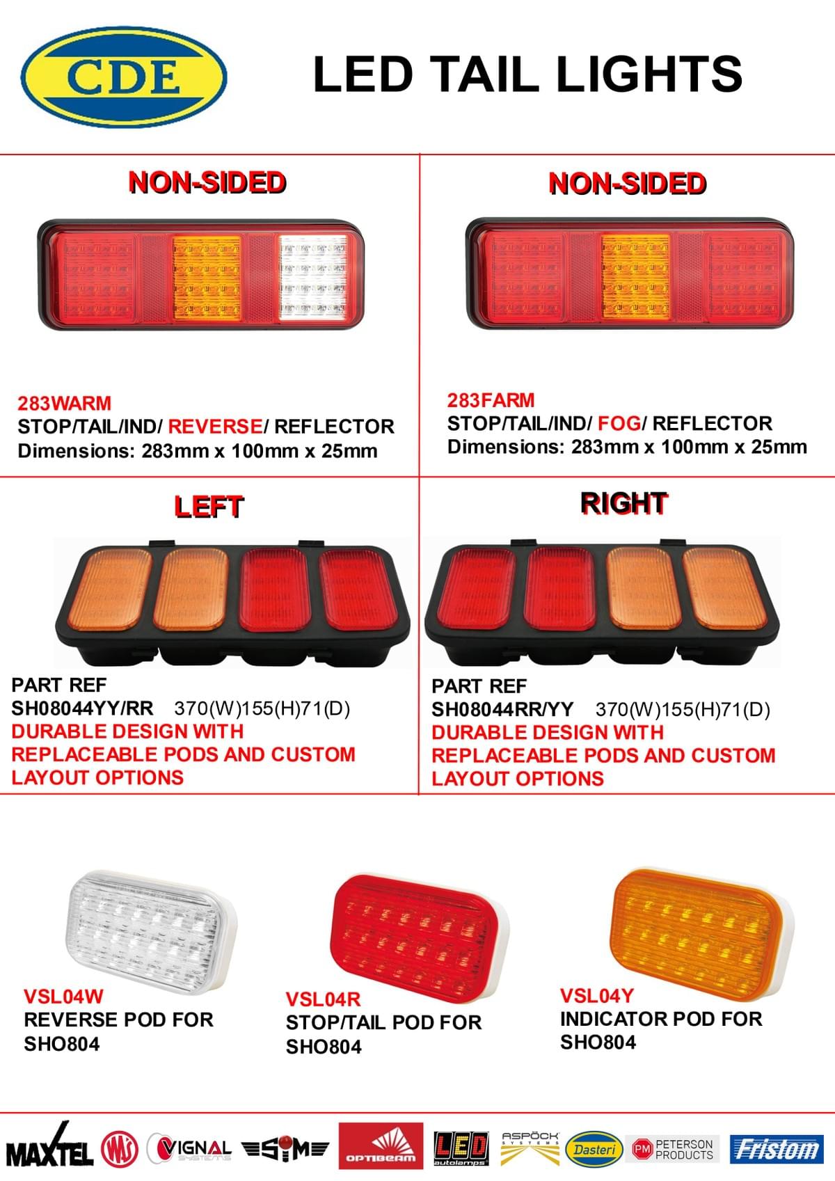 CDE CATALOGUE 2023 LED TAIL LIGHTS CDE CATALOGUE 2023 LED TAIL LIGHTS