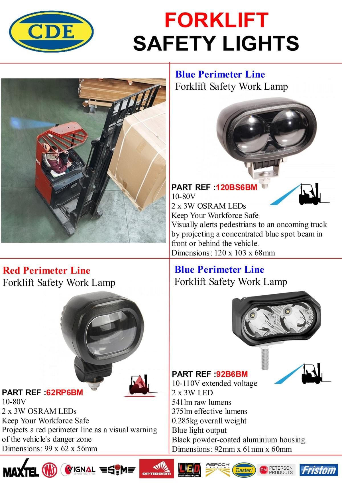 WORK LIGHTS CDE COMPONENTS WORK LIGHTS CDE COMPONENTS