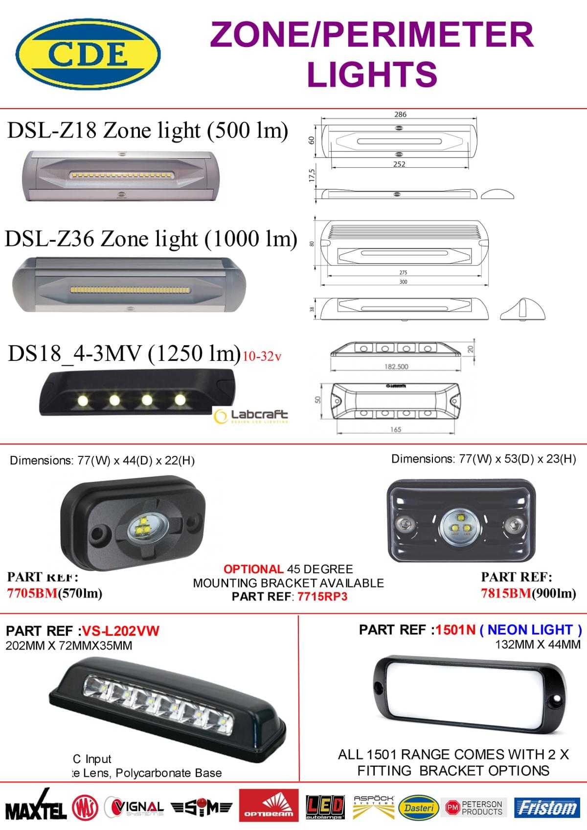 Interior Lighting CDE COMPONENTS Interior Lighting CDE COMPONENTS