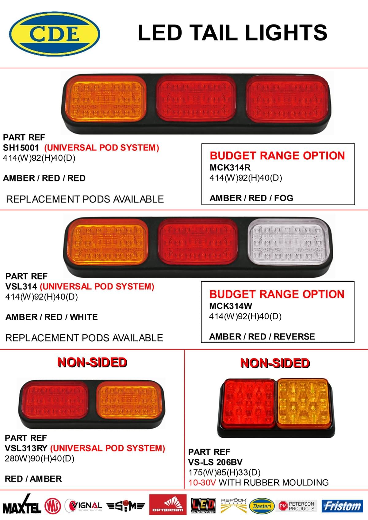 CDE CATALOGUE 2023 LED TAIL LIGHTS CDE CATALOGUE 2023 LED TAIL LIGHTS
