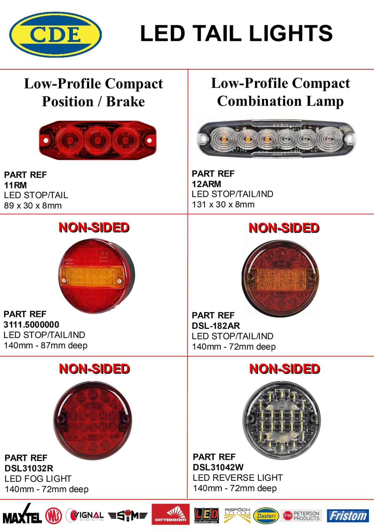CDE CATALOGUE 2023 LED TAIL LIGHTS CDE CATALOGUE 2023 LED TAIL LIGHTS