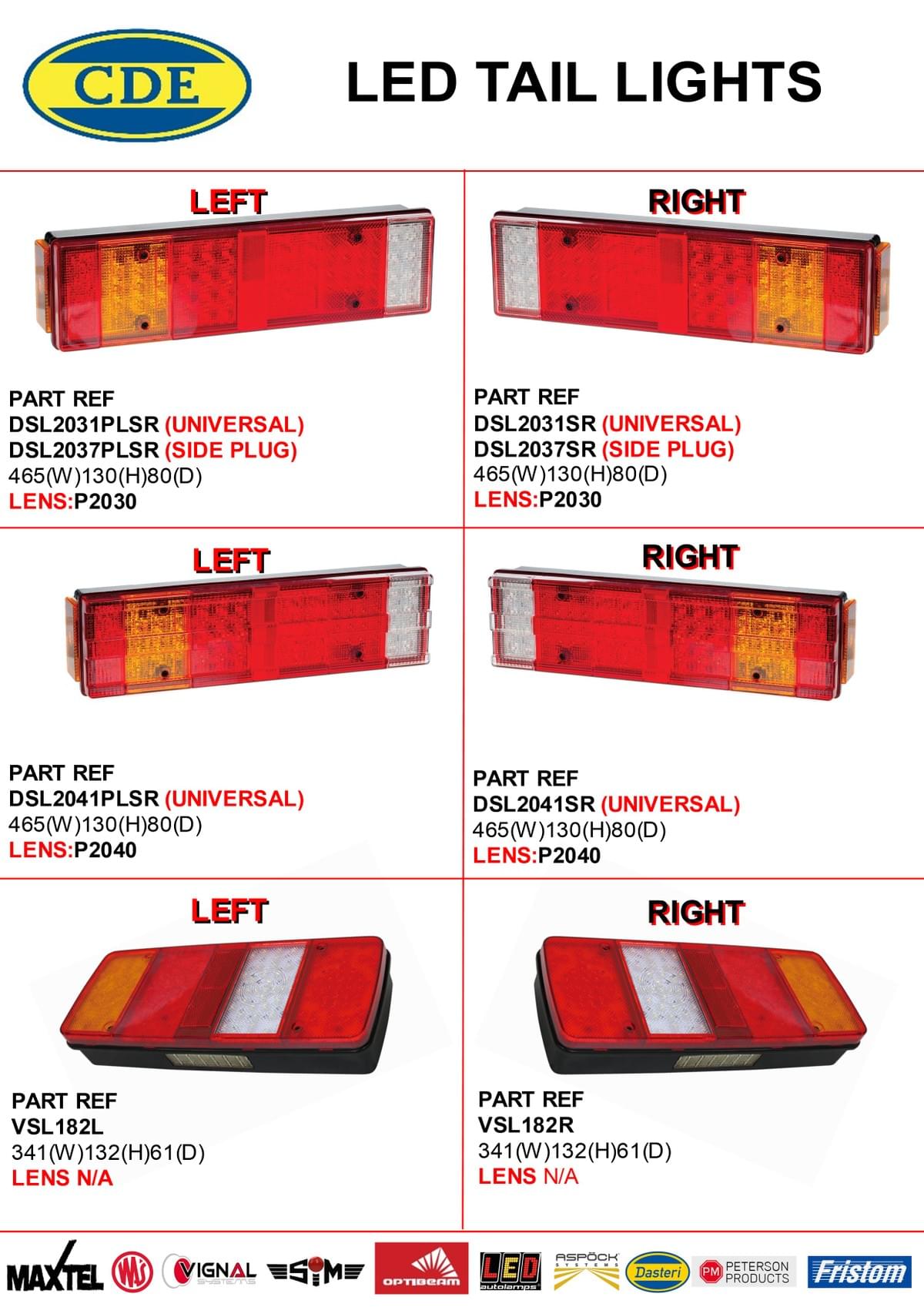 CDE CATALOGUE 2023 LED TAIL LIGHTS CDE CATALOGUE 2023 LED TAIL LIGHTS