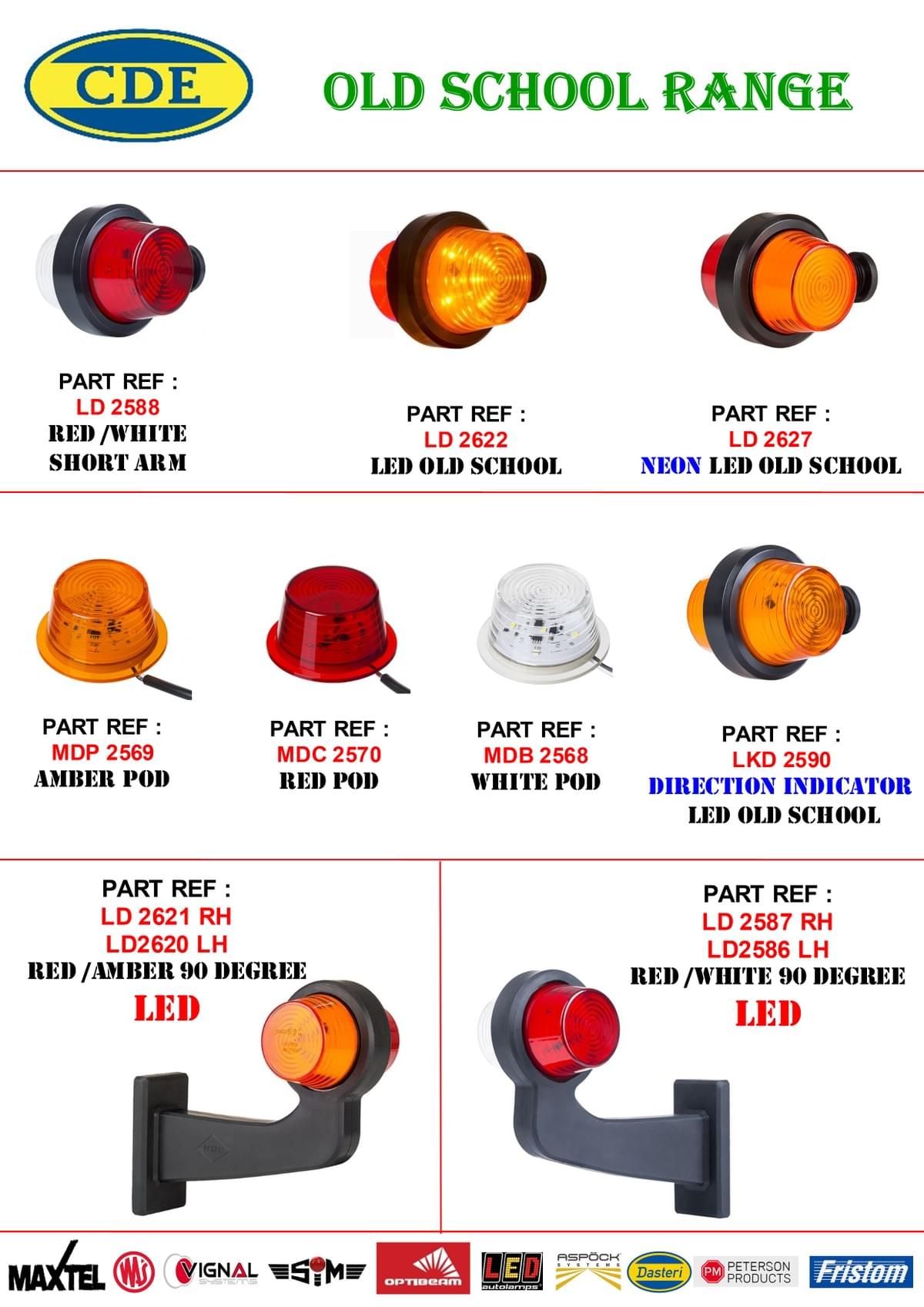 CDE CATALOGUE REAR MARKERS CDE CATALOGUE REAR MARKERS