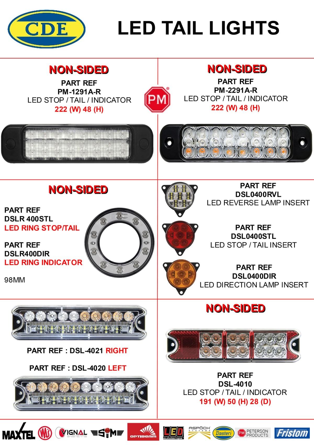 CDE CATALOGUE 2023 LED TAIL LIGHTS CDE CATALOGUE 2023 LED TAIL LIGHTS