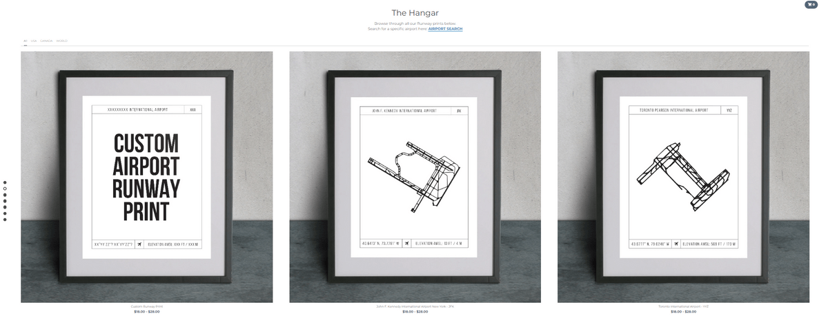 Runway ecommerce website