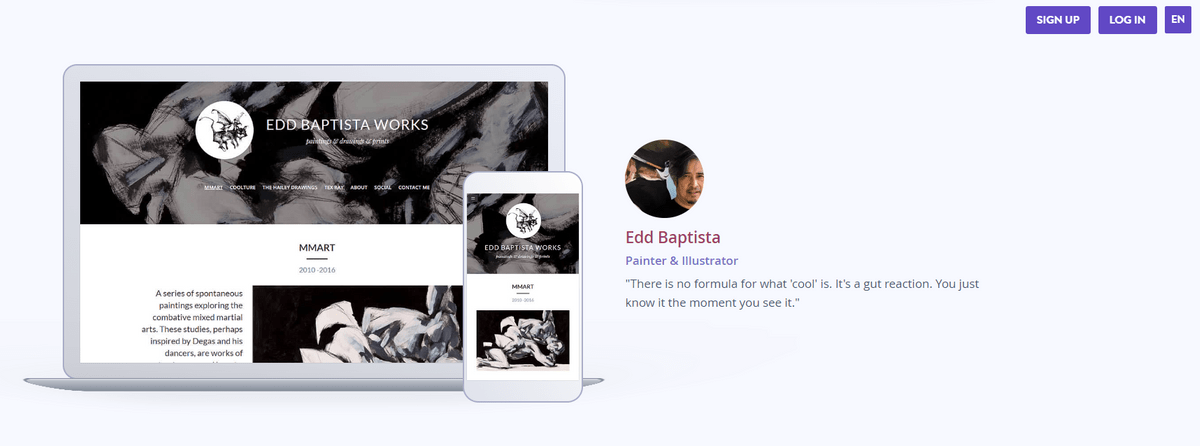 Mobile marketing advertising with Strikingly