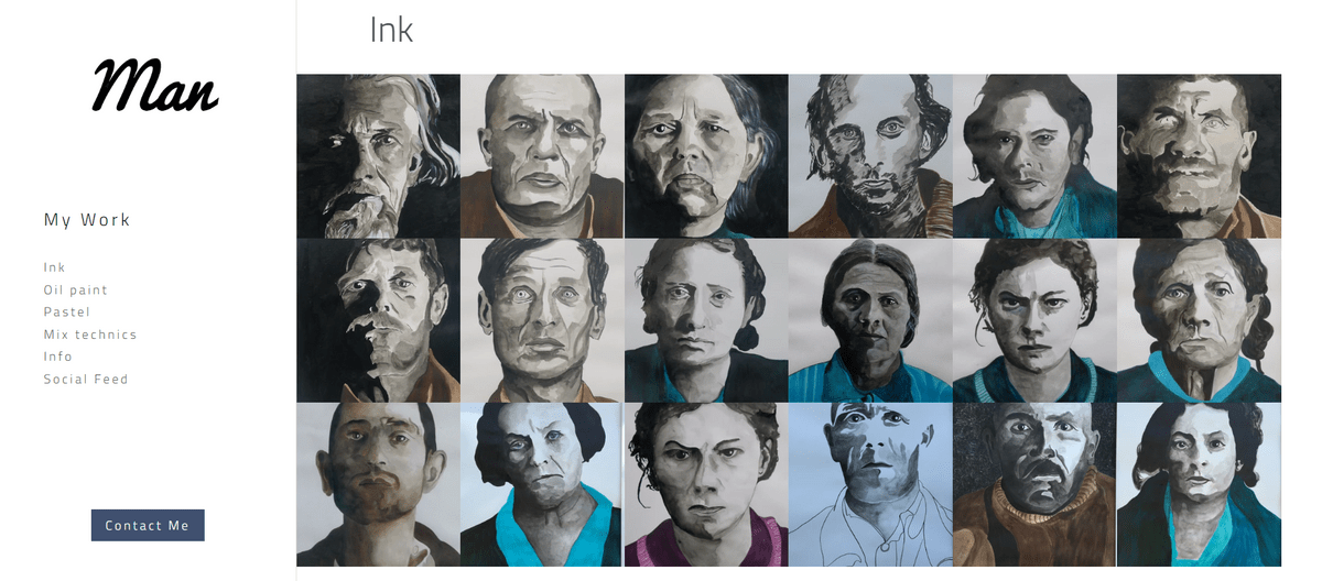 Sito web di arte moderna come Man Sito web di arte moderna come Man