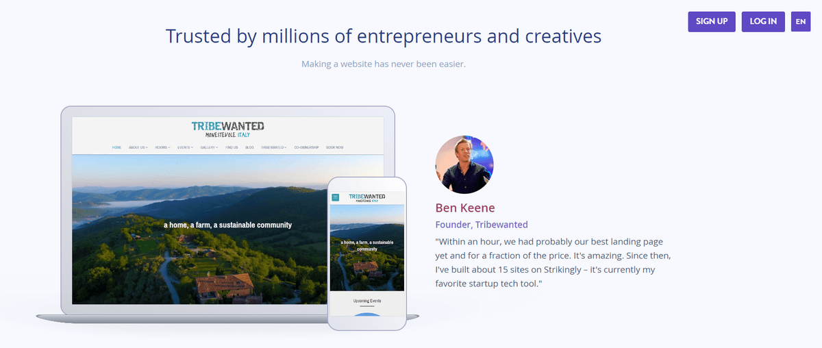 Search engine marketing strategies with Strikingly